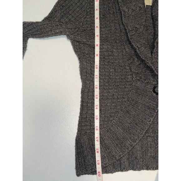 Hollister Gray Knit Long Sleeve Slim Cardigan Sweater Size Medium - Picture 8 of 9